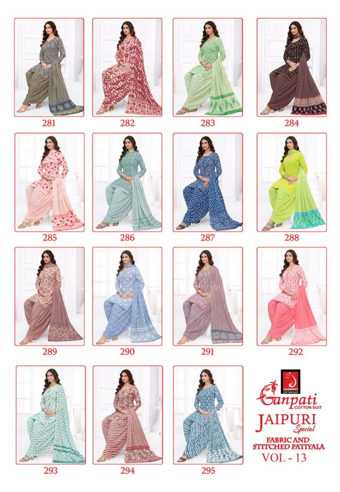 Jaipuri Patiyala Vol 13 By Ganpati Cotton Printed Dress Material Orders In India